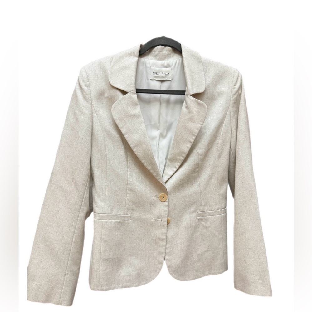 White House Black Market Beige Sparkling Blazer